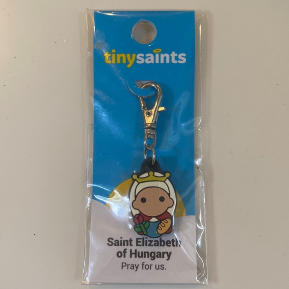 St. Elizabeth of Hungary Tiny Saints Backpack/Key Chain Charm - Picture 3 of 3